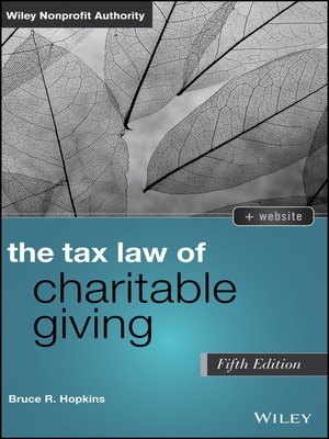 cover image of The Tax Law of Charitable Giving